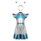 Chilren Alien Dress Cosplay Costume Halloween Carnival Suit